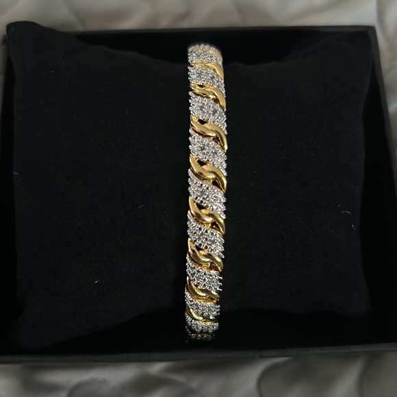 Jewelry - Gold and Diamond Tennis Bracelet 7.5”